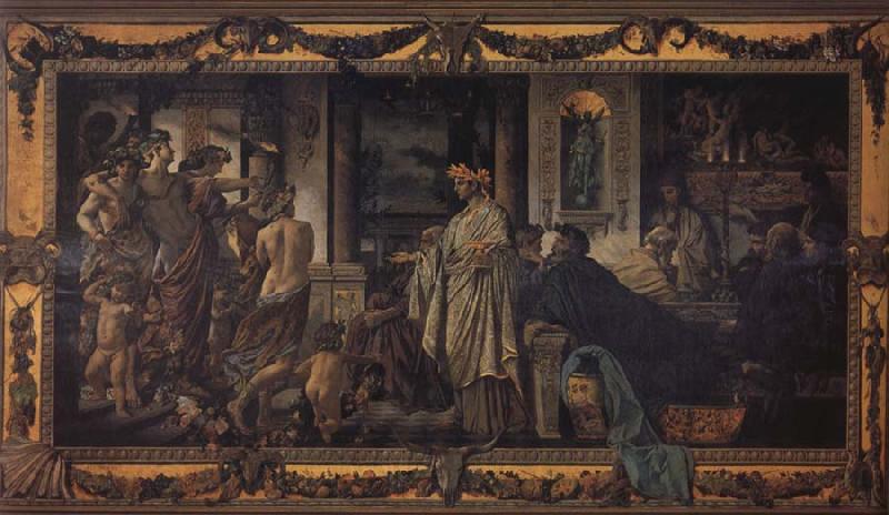 Anselm Feuerbach The Banquet 2nd Version Norge oil painting art
